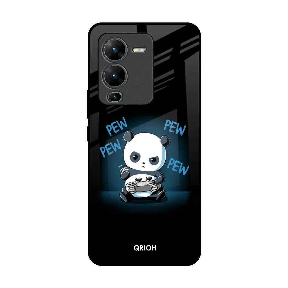 Ultra light Polished Texture Pew Pew Glass Case for Vivo V25 Pro