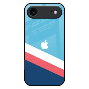 Clear Frame Pink & White Stripes Glass Case For iPhone 17 Air