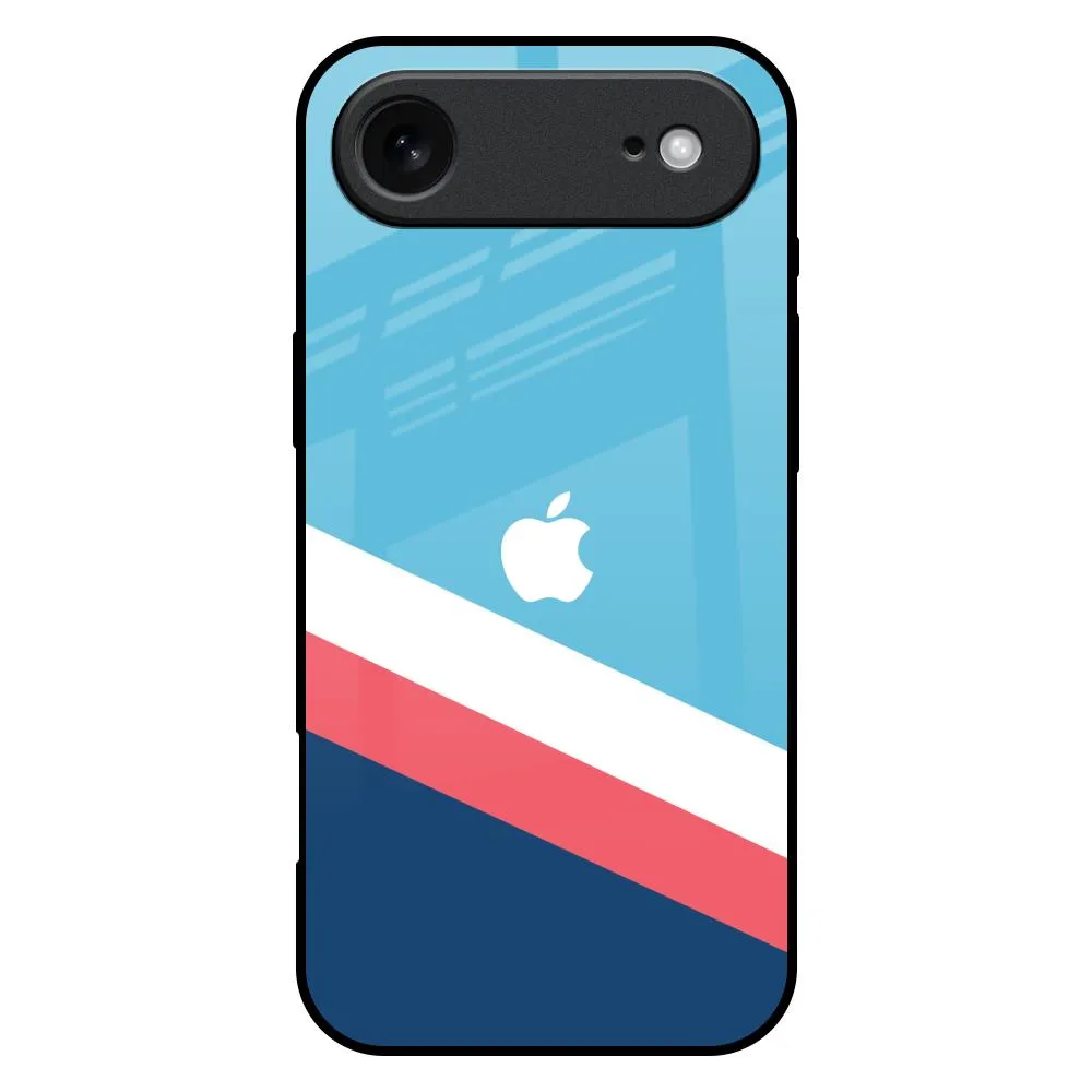 Clear Frame Pink & White Stripes Glass Case For iPhone 17 Air