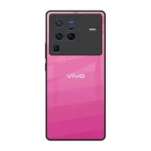 Pink Ribbon Caddy Glass Case for Vivo X80 Pro 5G Grip Safe Modern Build