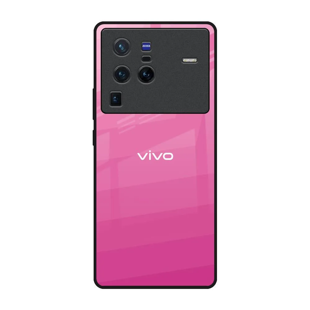 Pink Ribbon Caddy Glass Case for Vivo X80 Pro 5G Grip Safe Modern Build