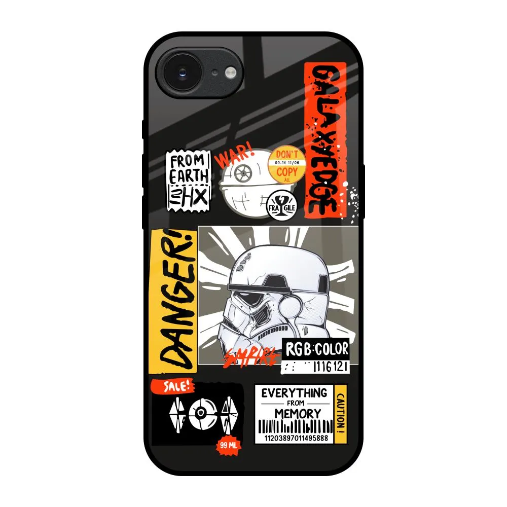 Lightweight accessory Modern Aesthetic Galaxy Edge Glass Case for Apple iPhone 16e