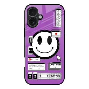 Protective Edge Code with Smile Glass Case for iPhone 17