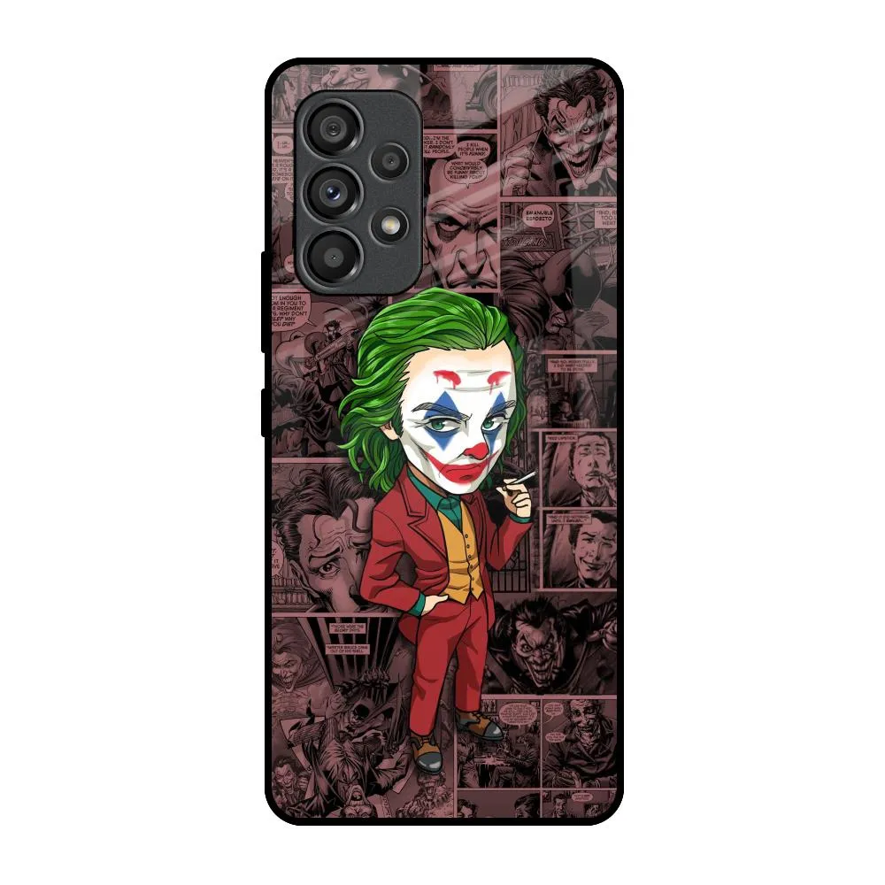 Protective Finish Joker Cartoon Glass Case for Samsung Galaxy A53 5G
