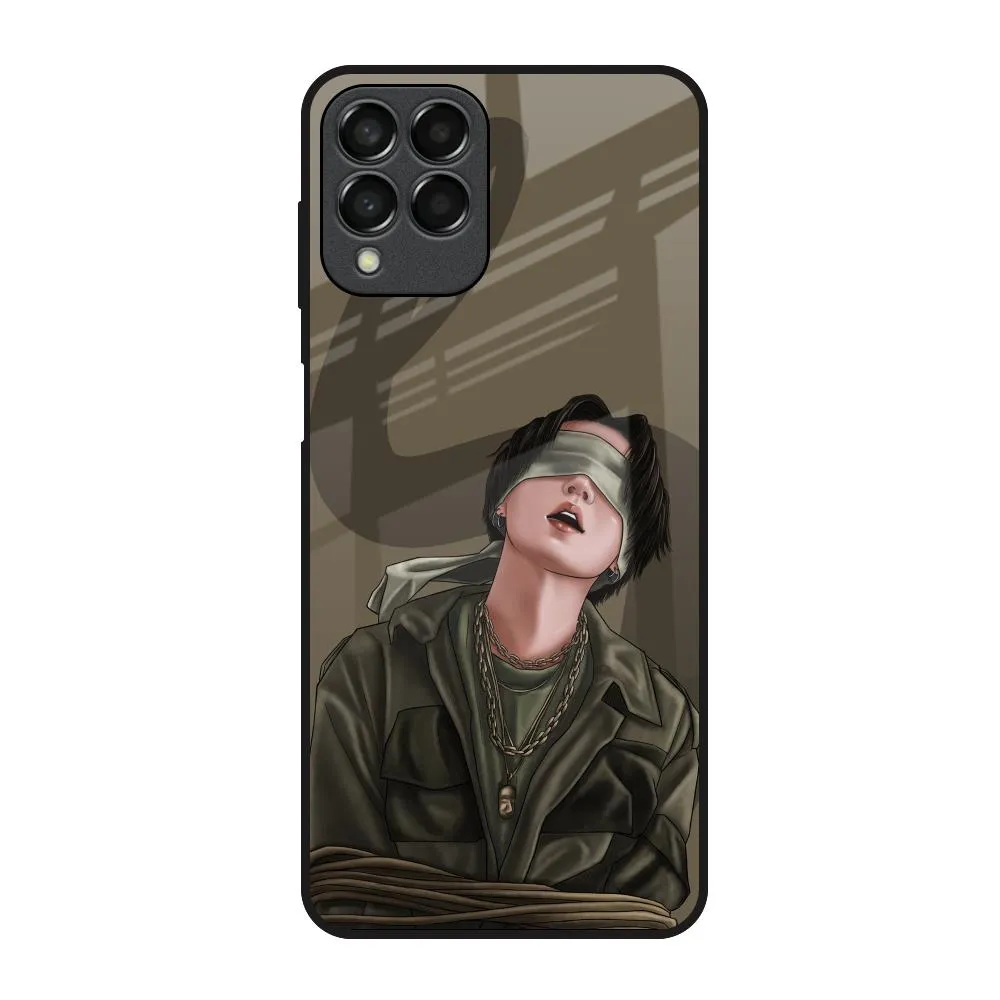 Stylish Choice Blind Fold Glass Case for Samsung Galaxy M53 5G