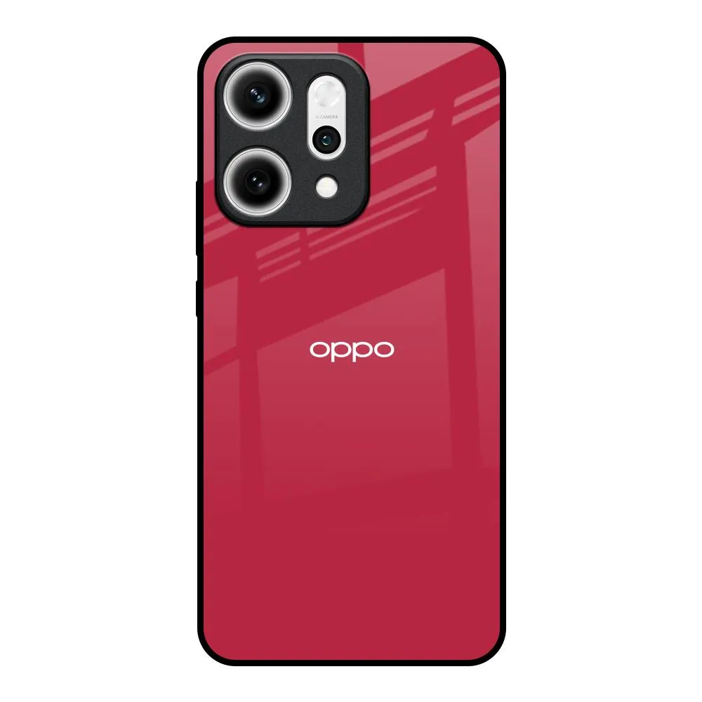 Soft Layer Texture Solo Maroon Glass case for Oppo Reno14 5G