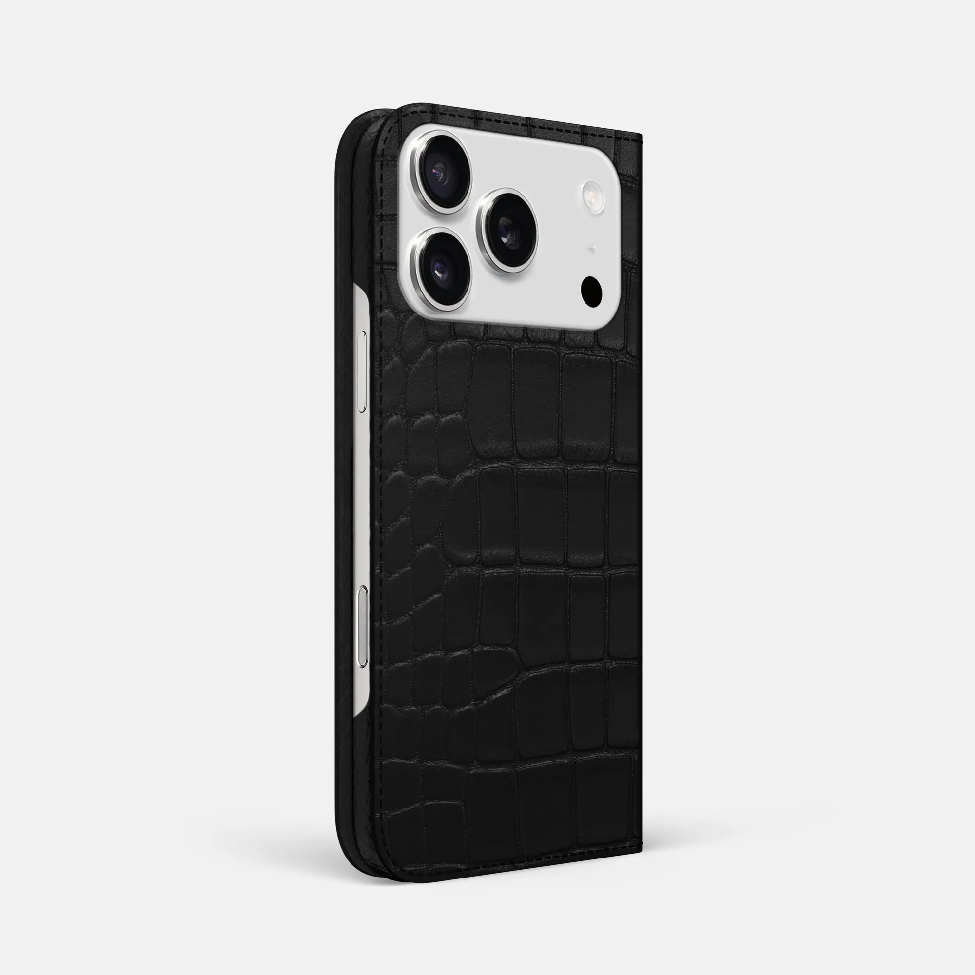 Minimal Protection Stylish Choice Folio Slim Case For iPhone 17 Pro Max In Alligator