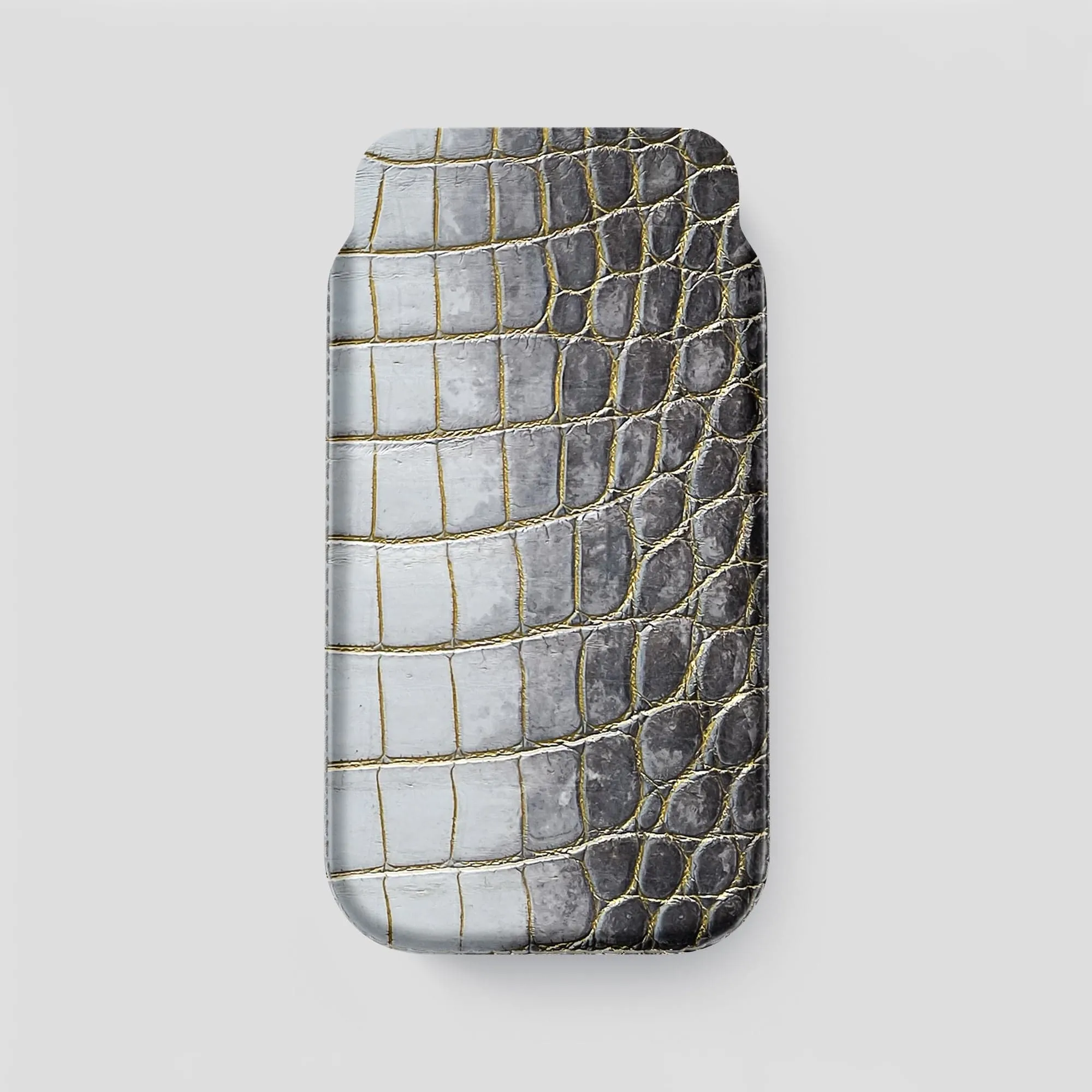 Sleek Build Artistic Design Pouch Case For iPhone 14 Pro Max In Himalayan Crocodile
