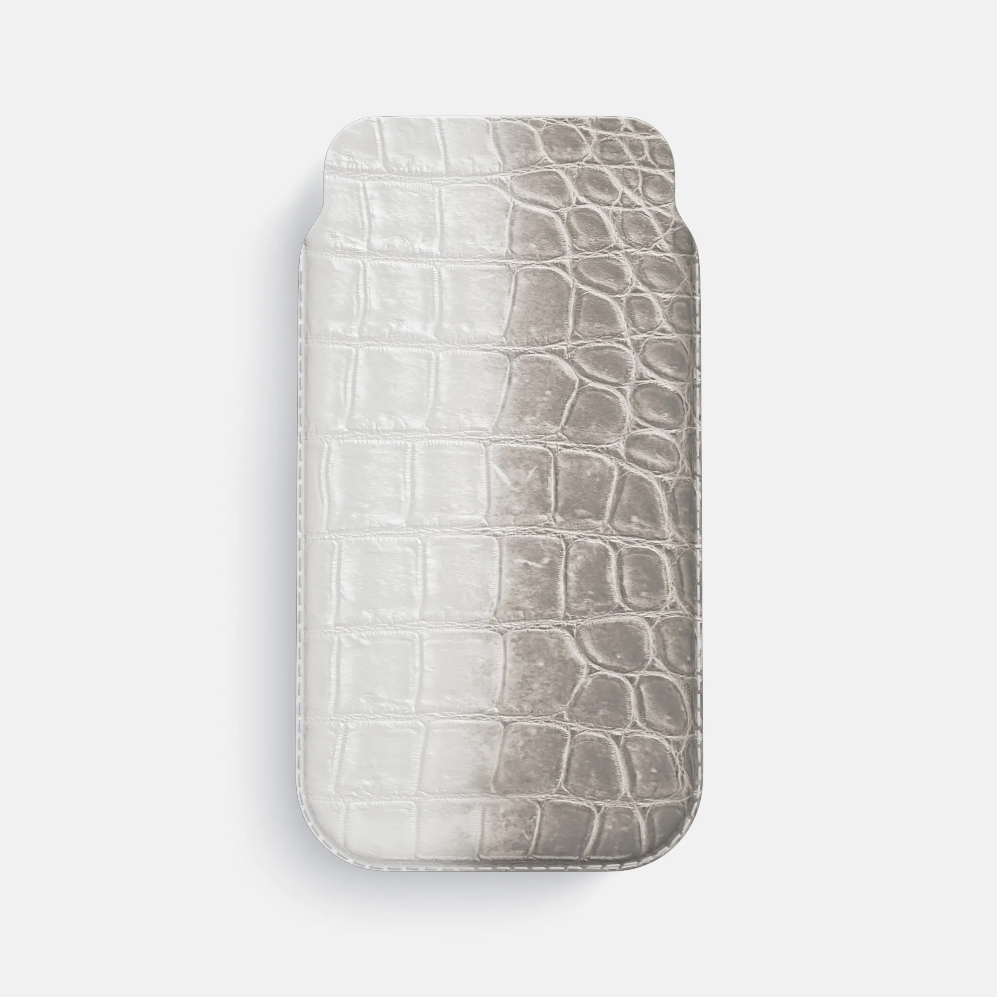 Luxury Coating Pouch Case For iPhone 17 Pro Max In Himalayan Crocodile