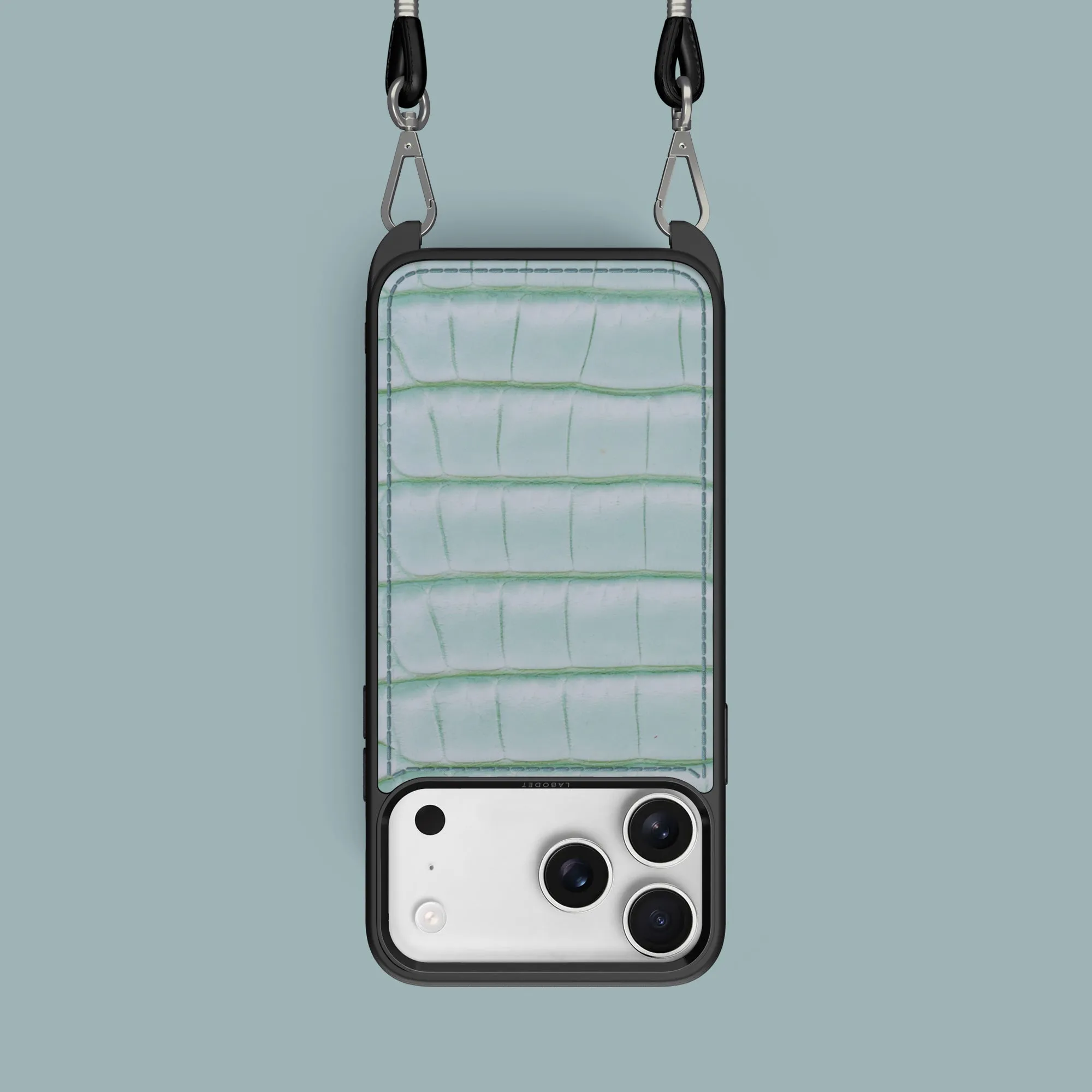 Crossbody Sport Case Mint Gum For iPhone 17 Pro In Alligator Protective Look Clear Frame