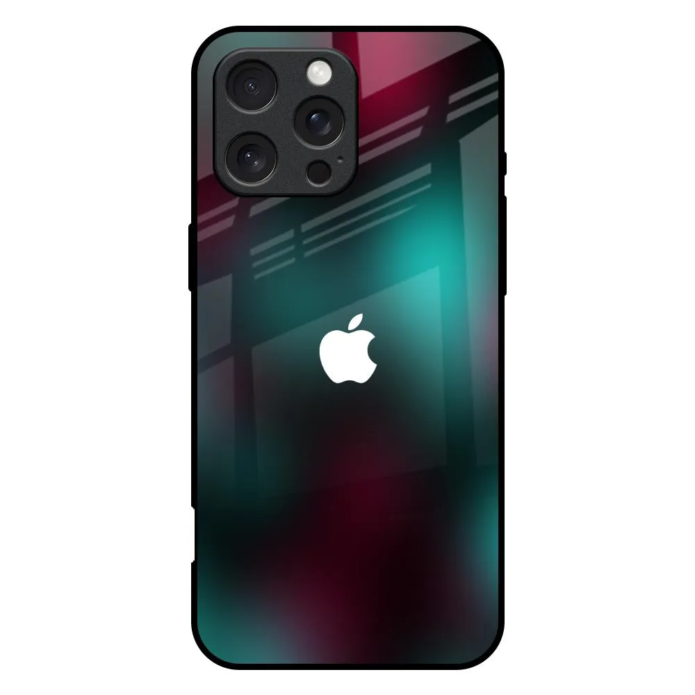 Refined Texture 3D Effect Dark Gradiant Glass Case for iPhone 16 Pro Max