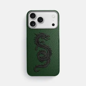 Classic Case With Carbon Dragon For iPhone 17 Pro Max In Calf Stylish Finish