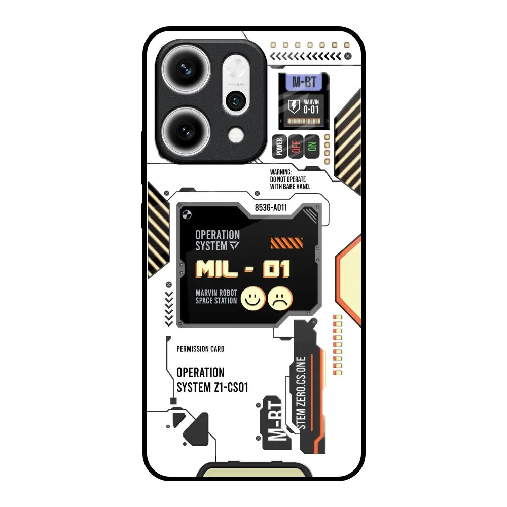 Tech Display Glass Case for Oppo Reno14 5G Creative Pattern