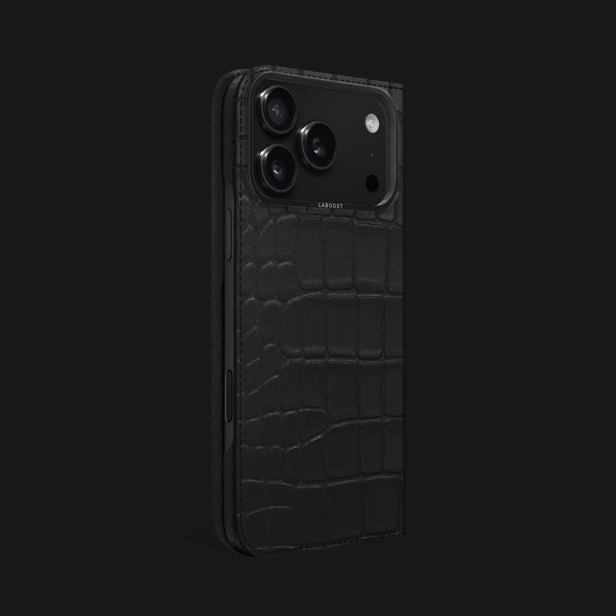 Folio Case Edition Black For iPhone 17 Pro Max In Alligator Premium Edge