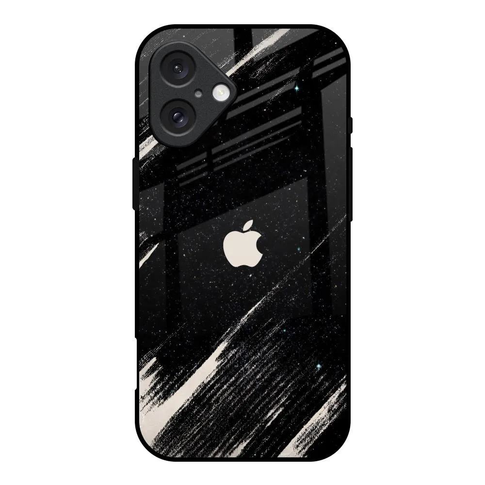 Galaxy Art Glass Case for iPhone 16 Grip Texture Minimal Surface
