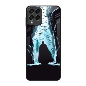 Futuristic style Durable structure Dark Man In Cave Glass Case for Samsung Galaxy M53 5G