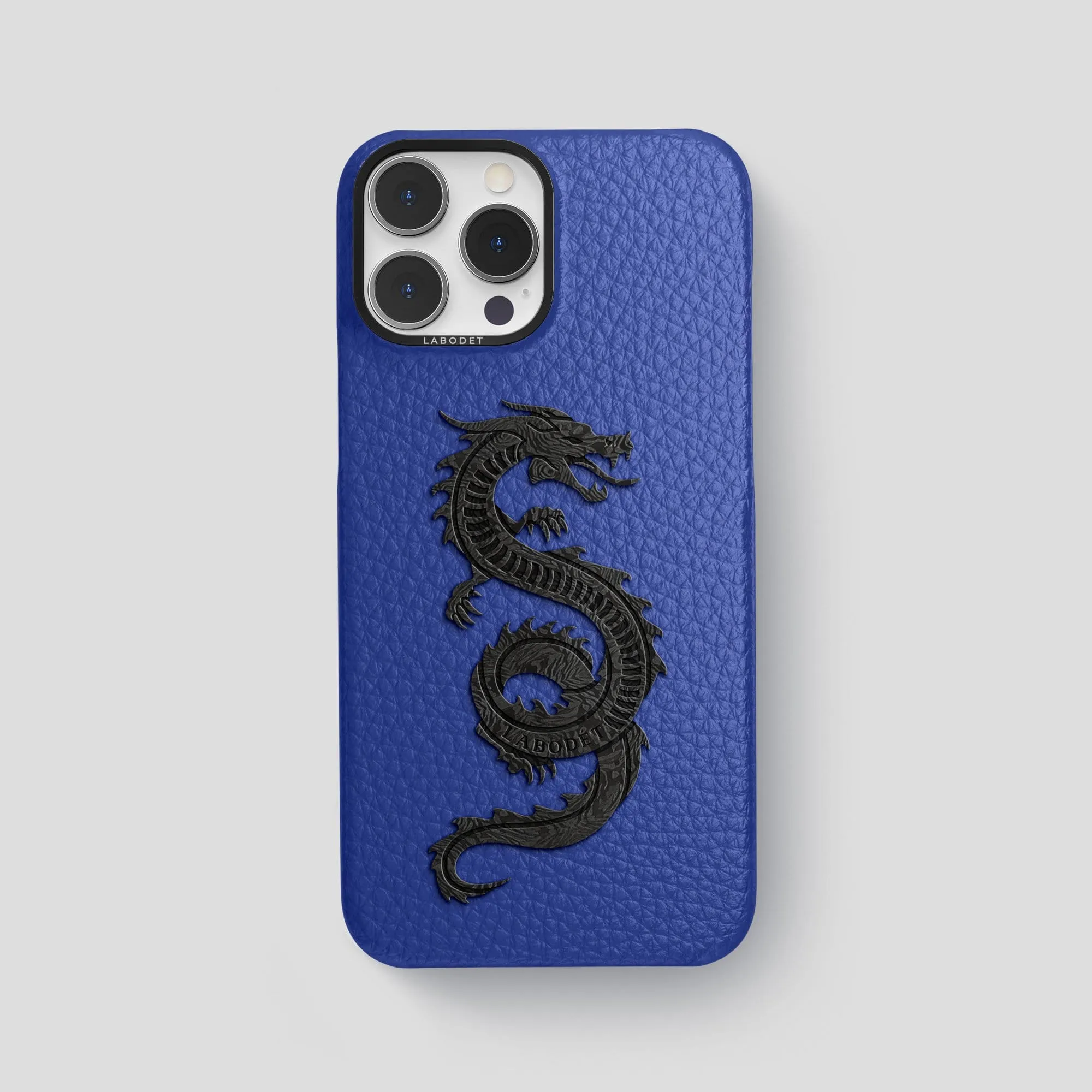Minimal Design Phone Accessory Classic Case With Carbon Dragon For iPhone 14 Pro Max In Calf