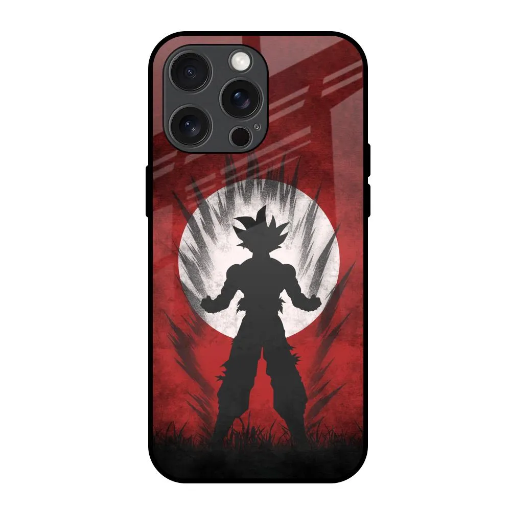 Rugged Build Texture Classic Style Japanese Animated Glass Case for iPhone 15 Pro Max