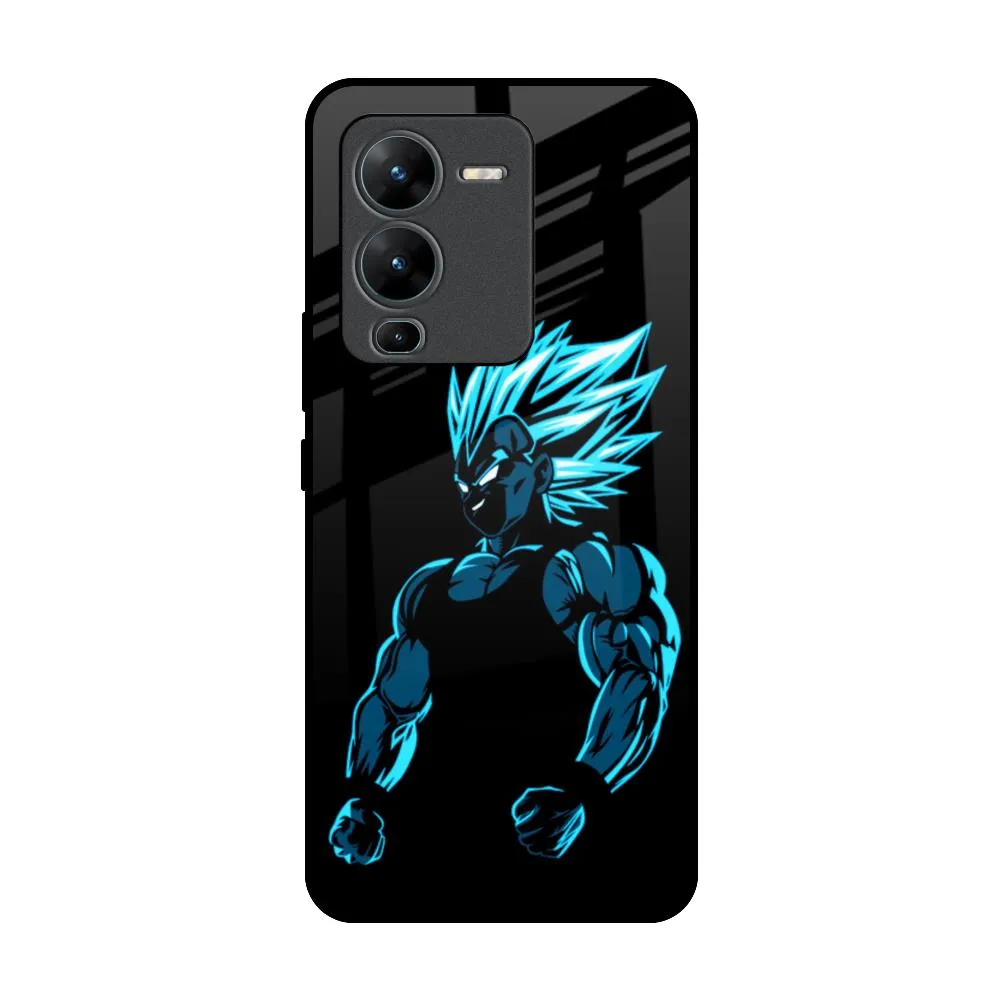 Premium Surface Finish Pumped Up Anime Glass Case for Vivo V25 Pro