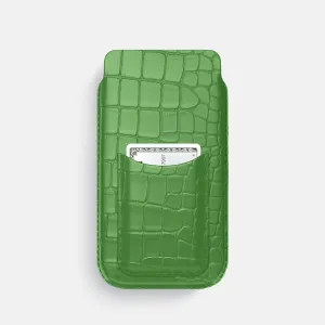 Pouch Card Case For iPhone 17 Pro In Alligator Button Cover Protective Form Texture