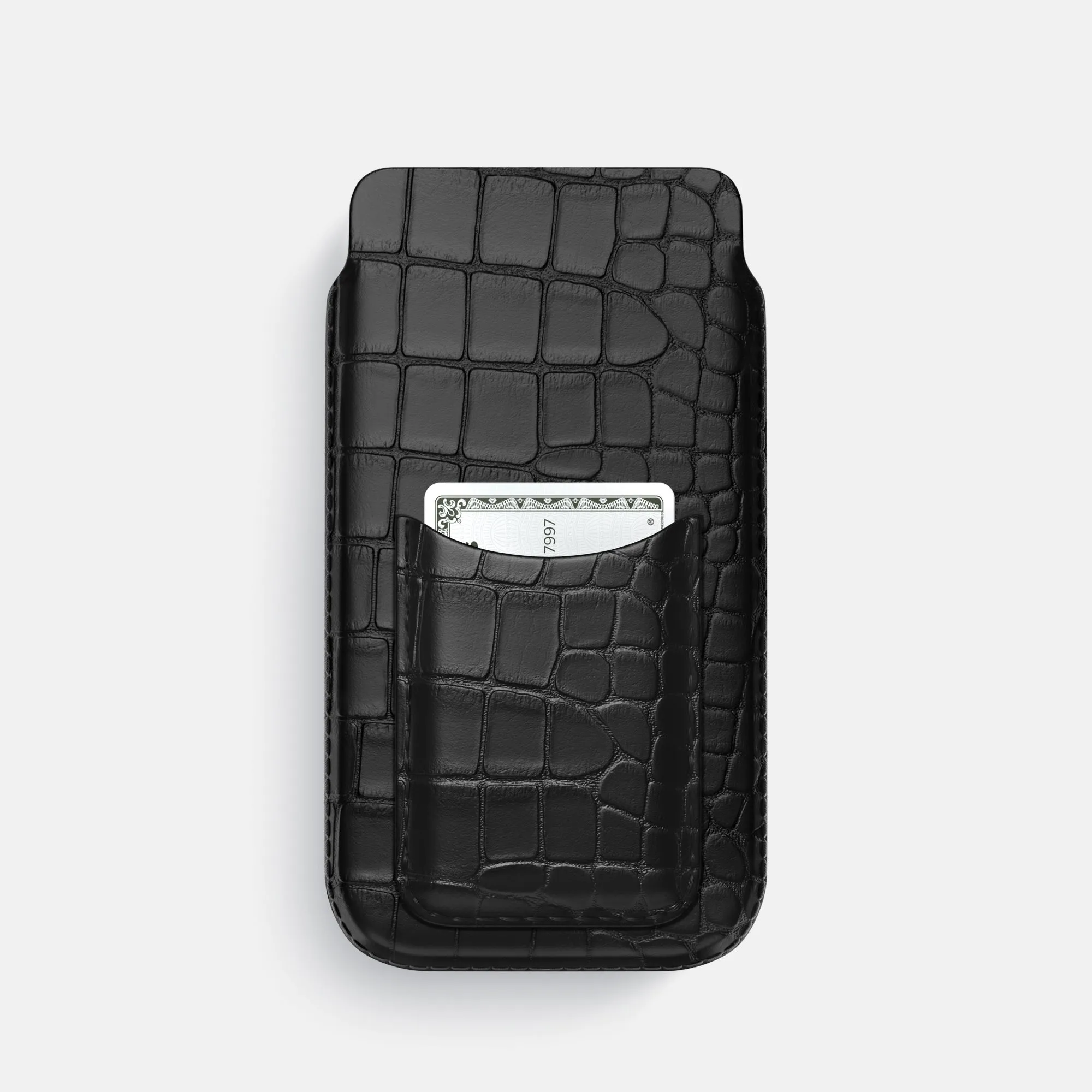 Anti Shock Layer Pouch Card Case For iPhone 17 Pro In Alligator
