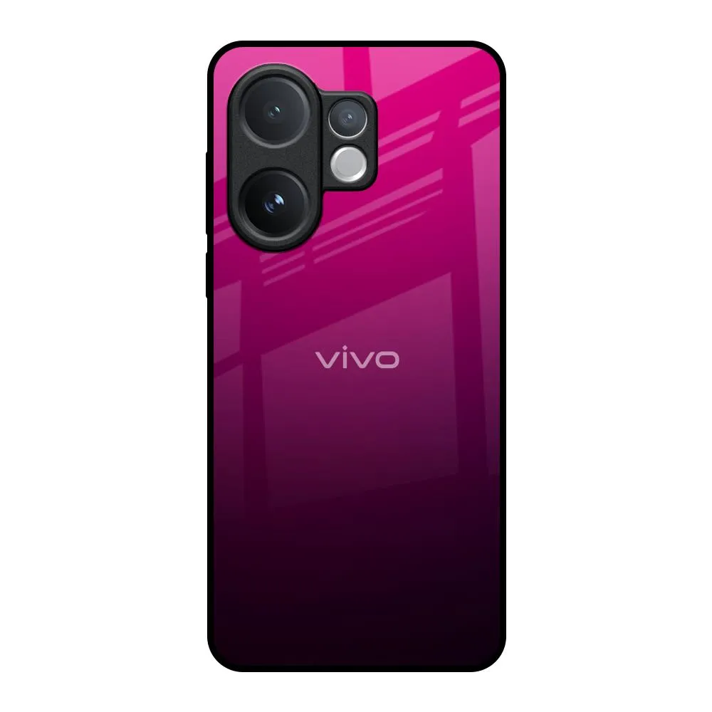 Slim Texture Protective Pattern Purple Ombre Pattern Glass Case for Vivo V60 5G
