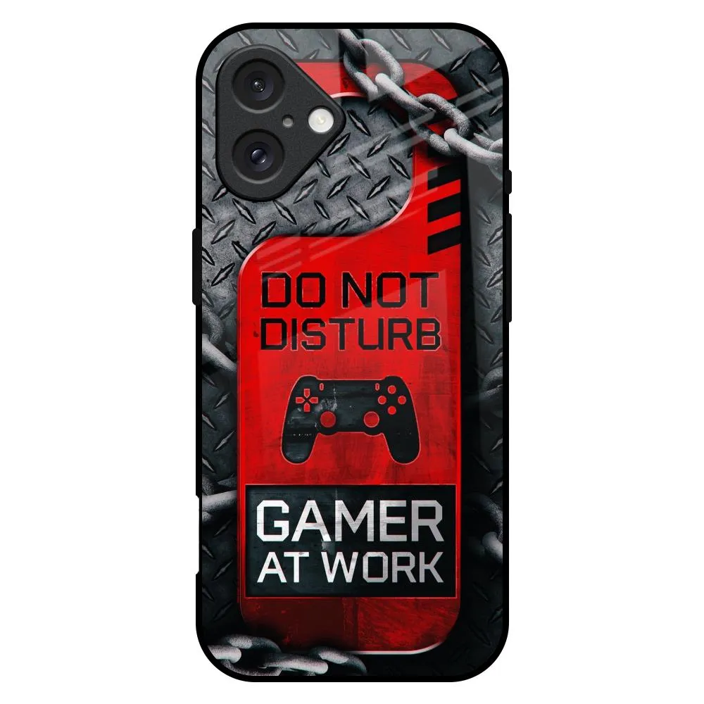 Sleek Profile Do No Disturb Glass Case For iPhone 16 Plus