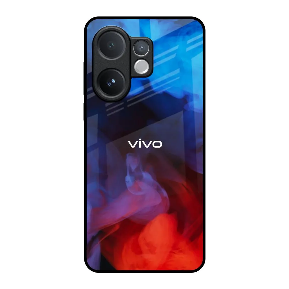 Minimal Detail Texture Strong protection Dim Smoke Glass Case for Vivo V60 5G