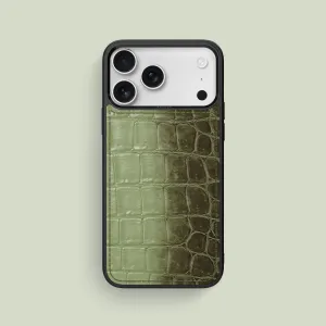 Sport Case Celadon Green For iPhone 17 Pro Max In Himalayan Crocodile Trendy Detailing Smooth Lining