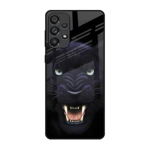 Angry Black Leopard Glass Case for Samsung Galaxy A73 5G Custom Fit Protective Edge