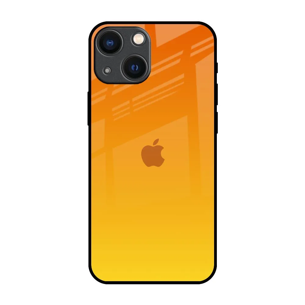 Sunset Glass Case for iPhone 14 Plus Durable Layer Glossy Finish Look