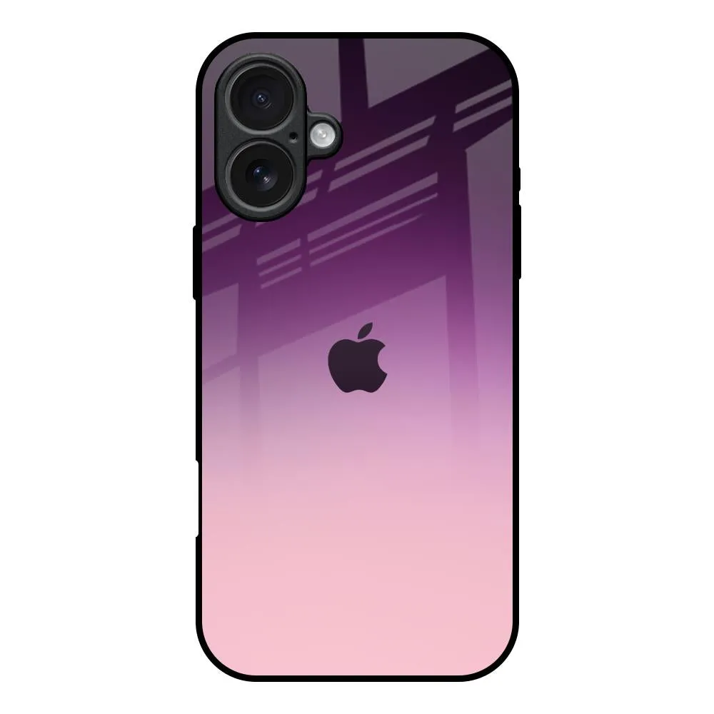 Hard Edge Modern Texture Look Purple Gradient Glass case for iPhone 17