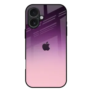 Hard Edge Modern Texture Look Purple Gradient Glass case for iPhone 17