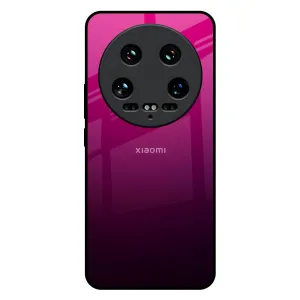 daily protection Strong Surface Purple Ombre Pattern Glass Case for Mi 14 Ultra 5G