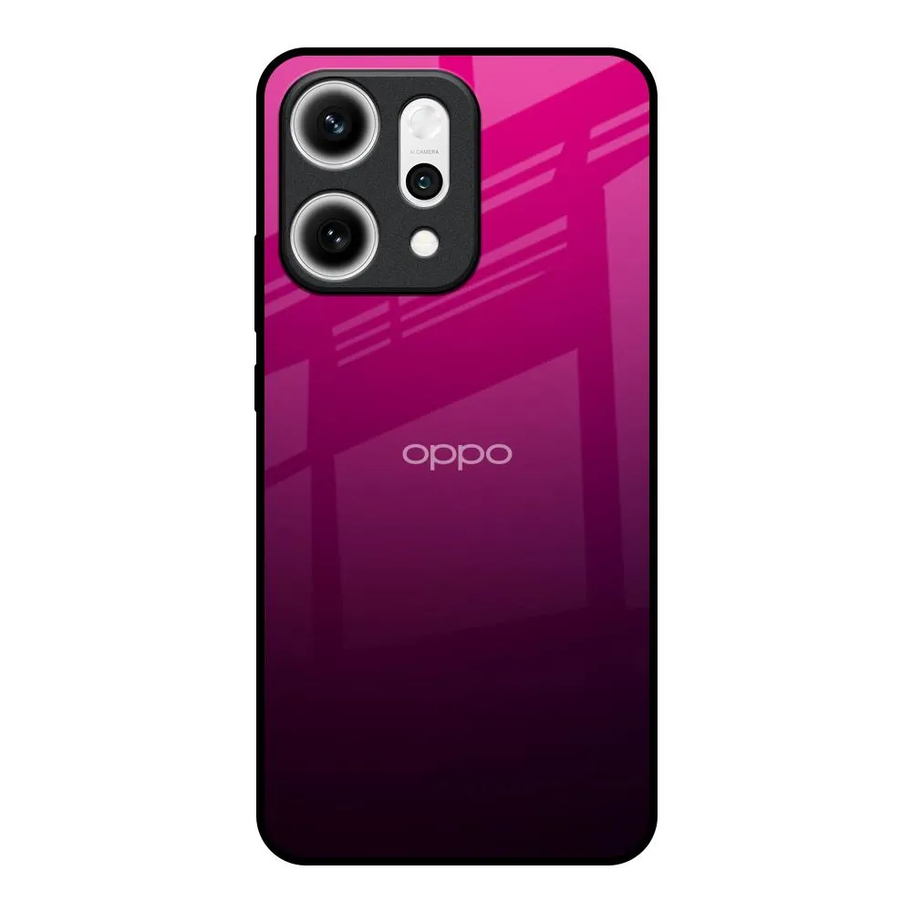 Purple Ombre Pattern Glass Case for Oppo Reno14 5G Protective Design Texture