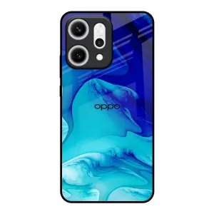 Stylish Cover Grip Texture Raging Tides Glass Case for Oppo Reno14 5G