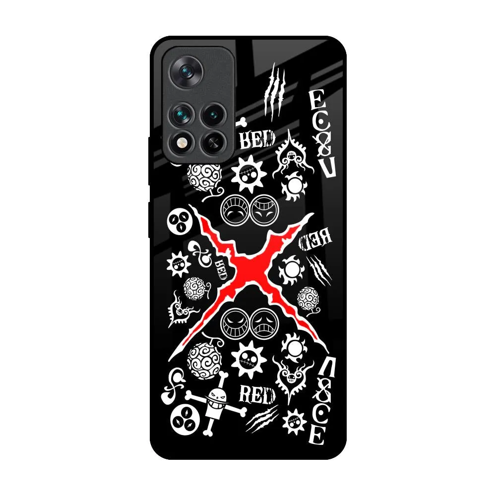 Red Zone Glass Case for Mi 11i Textured Detail