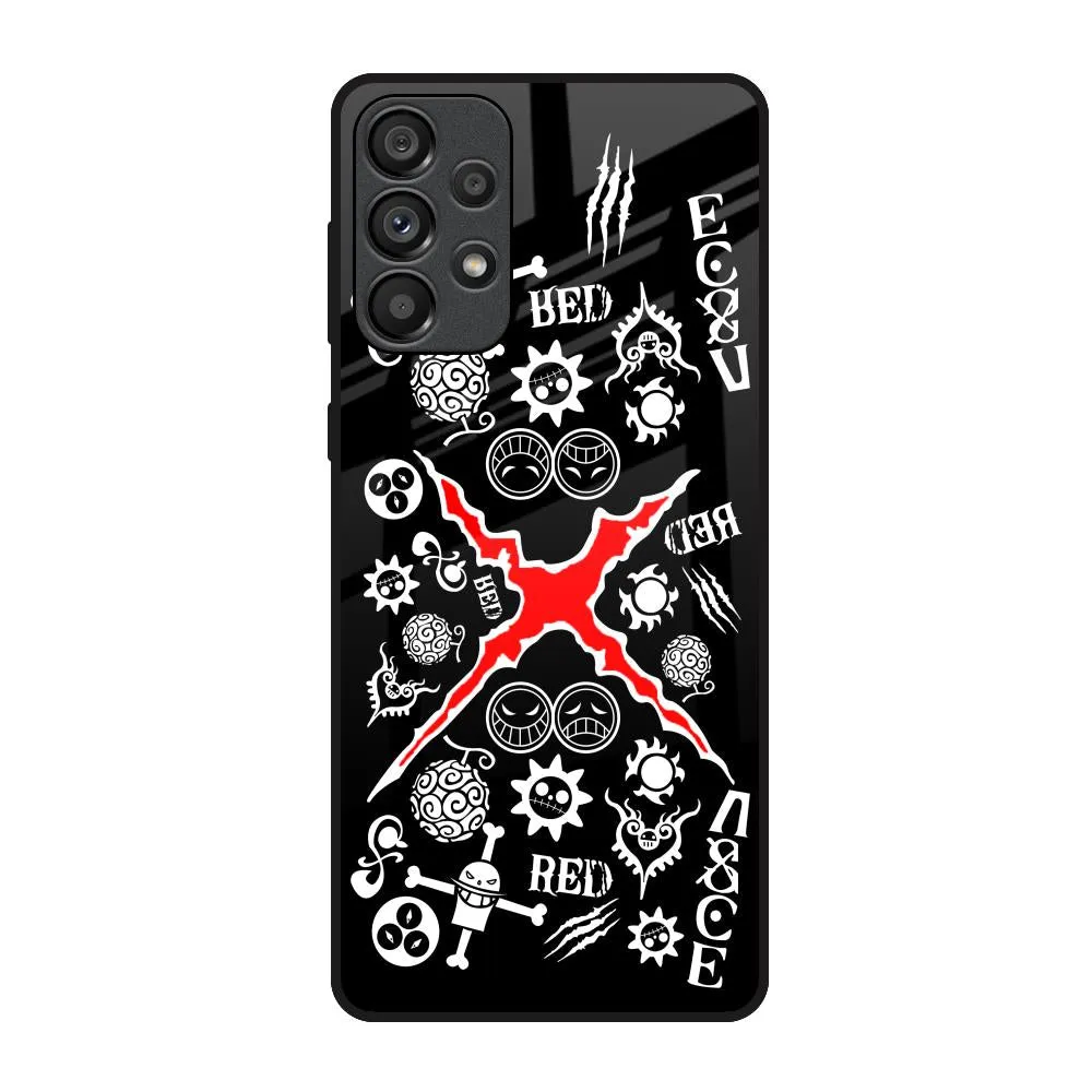 Vibrant Finish Subtle Touch Red Zone Glass Case for Samsung Galaxy A73 5G