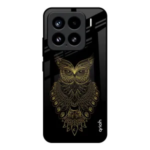 Golden Owl Glass Case for Mi 15 5G Everyday Fit