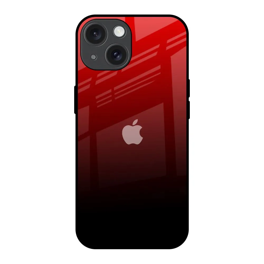 Maroon Faded Glass Case for iPhone 15 Minimal Grip