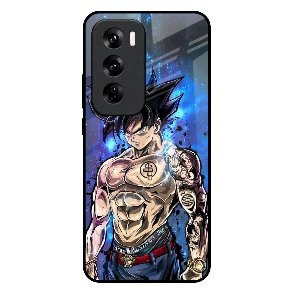 Branded Anime Glass Case for Oppo Reno 12 Pro 5G Ergonomic grip Easy Grip