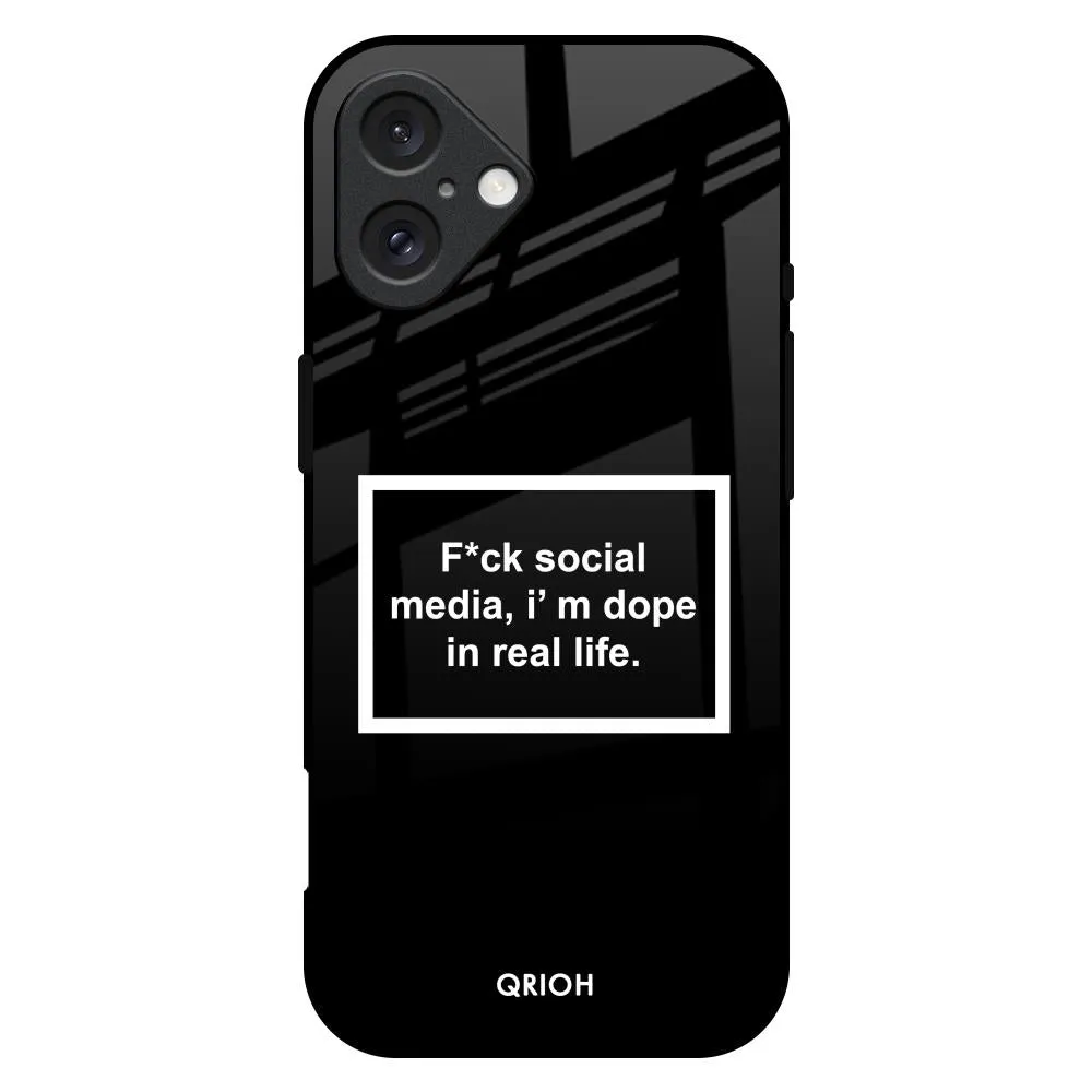 Dope In Life Glass Case for iPhone 16 Plus high quality build Modern Grip Texture