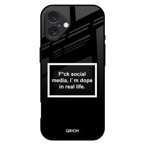 Dope In Life Glass Case for iPhone 16 Plus high quality build Modern Grip Texture