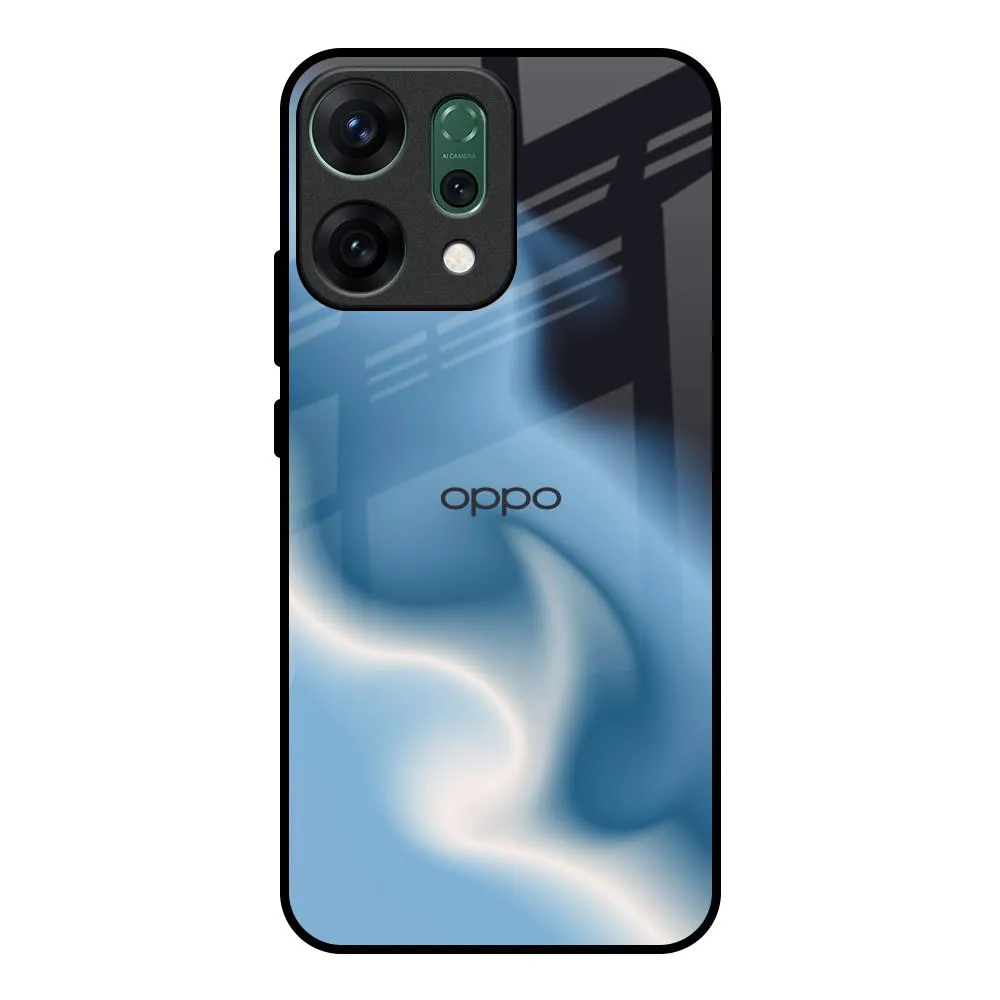 Blue Waves Glass Case for Oppo Reno14 Pro 5G High strength Matte Design Texture