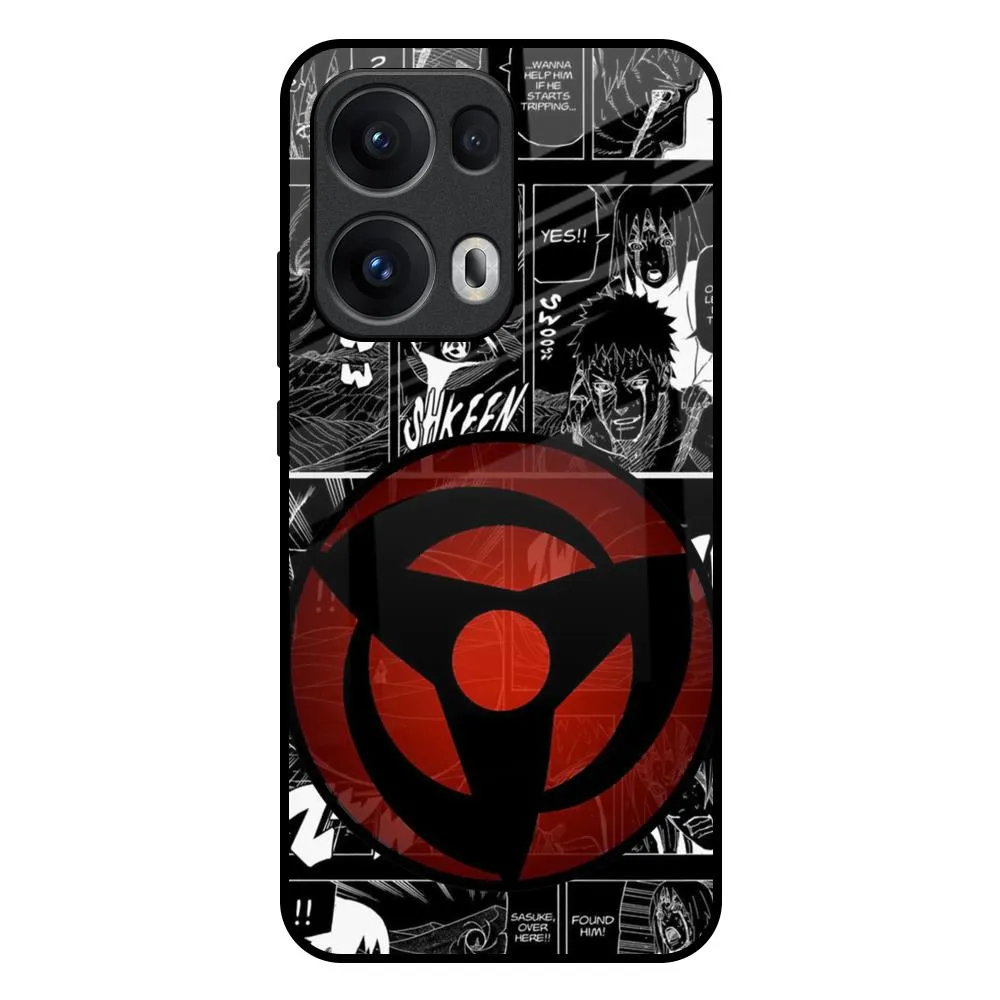 Sharingan Glass Case for Oppo Reno13 Pro 5G Smooth Edge Design