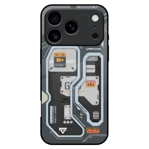 Fashion Accent Retro Futuristic Glass Case for iPhone 17 Pro Max