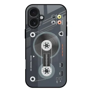 Retro Recorder Glass Case for iPhone 17 Practical Design