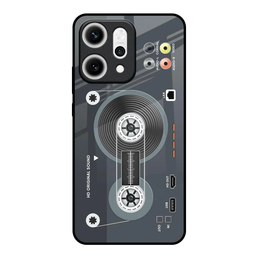 Frosted surface Flexible Protection Retro Recorder Glass Case for Oppo Reno14 5G