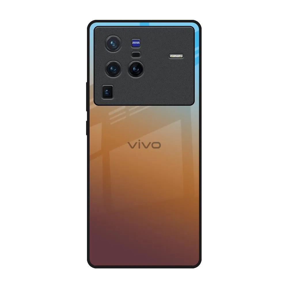 Artistic Design Flexible Grip Texture Rich Brown Glass Case for Vivo X80 Pro 5G