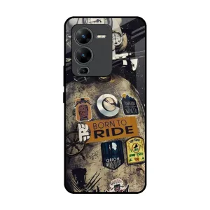 Drop Defense Ride Mode On Glass Case for Vivo V25 Pro